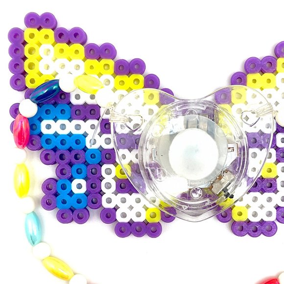 LASR Hypnotic Fairy Wings Light Up Pacifier Rave Kandi Necklace - Picture 2 of 3